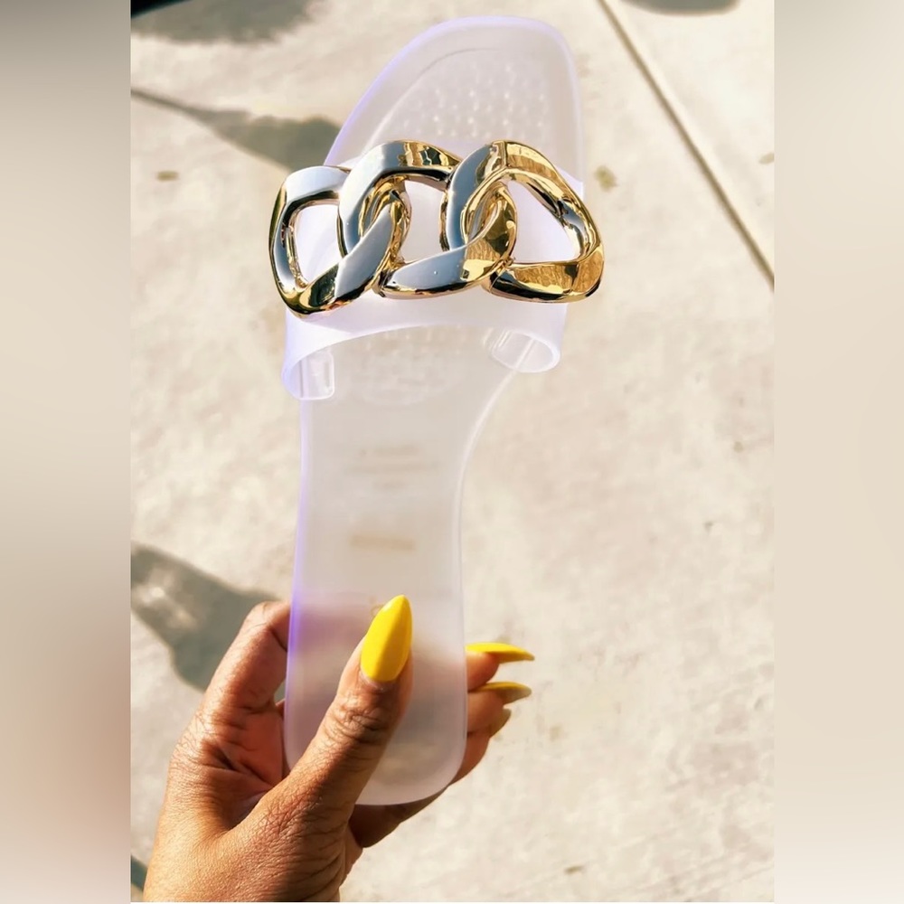 Clear sandals